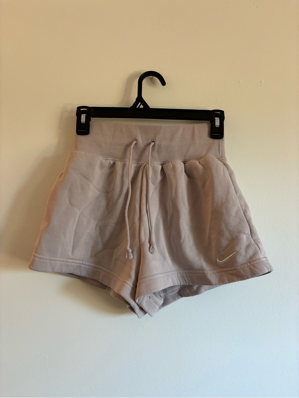 Nike Women's High-Rise Lounge Shorts in Taupe